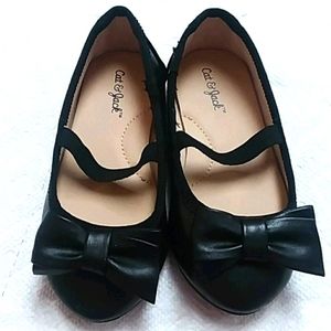 6T Black Bow dress shoes